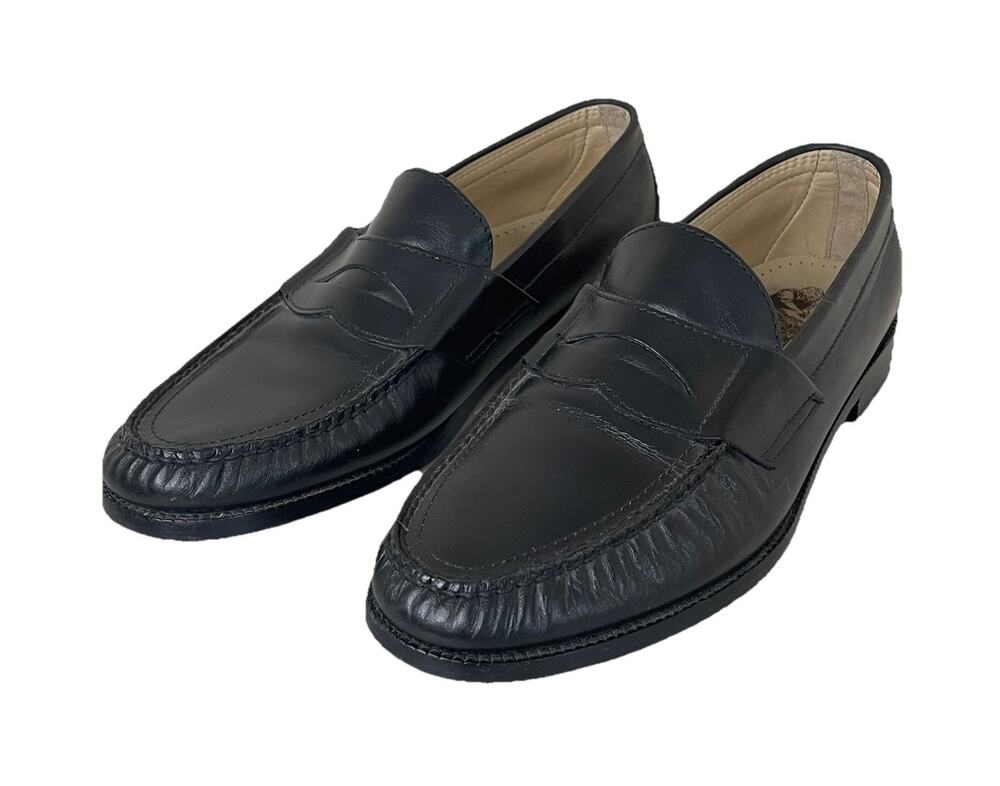 SAS Black Leather Penny Loafers Handsewn Men's 10 1/2 M Comfort Preppy USA